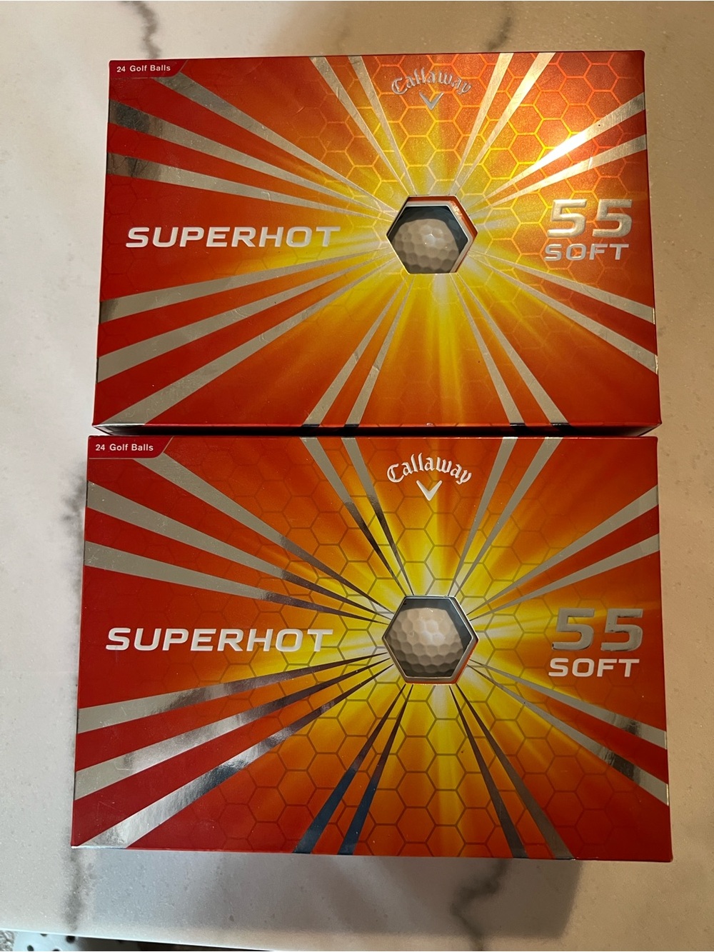 Callaway Superhot 55 Soft Golf Balls - 2 sealed new boxes - 48 balls total